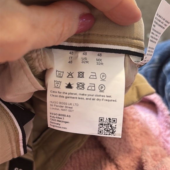 Boss Men's Classic Khaki Shorts Slice Slim Fit Size 32R 4 Pocket Button Beltloop - Picture 14 of 14